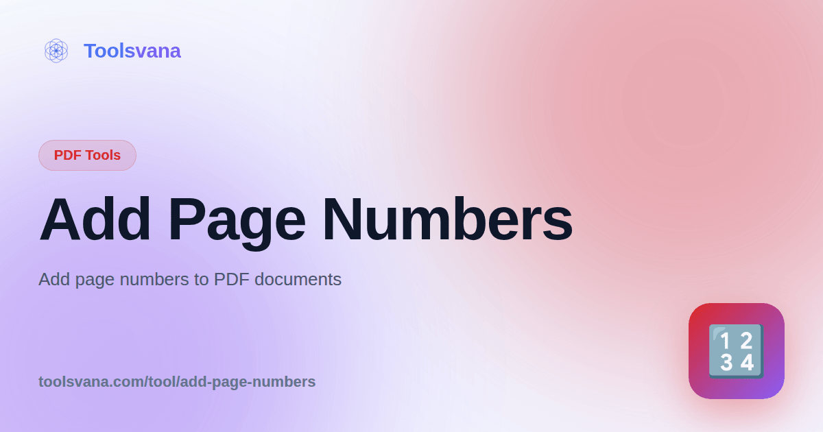 Number Adding Pages Add Page Numbers to PDF - Insert Page Numbers Online Free - Toolsvana