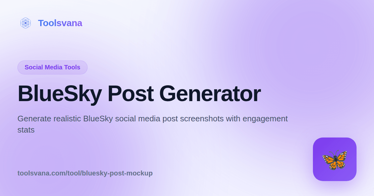 BlueSky Post Generator - Free Online Tool - Toolsvana