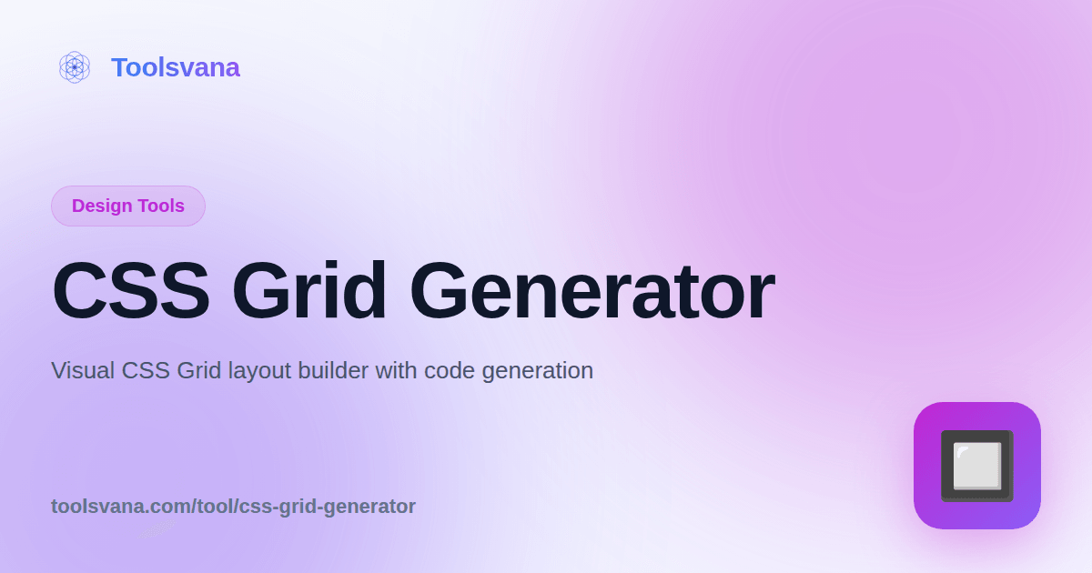 CSS Grid Generator - Visual CSS Grid Layout Builder Online - Toolsvana