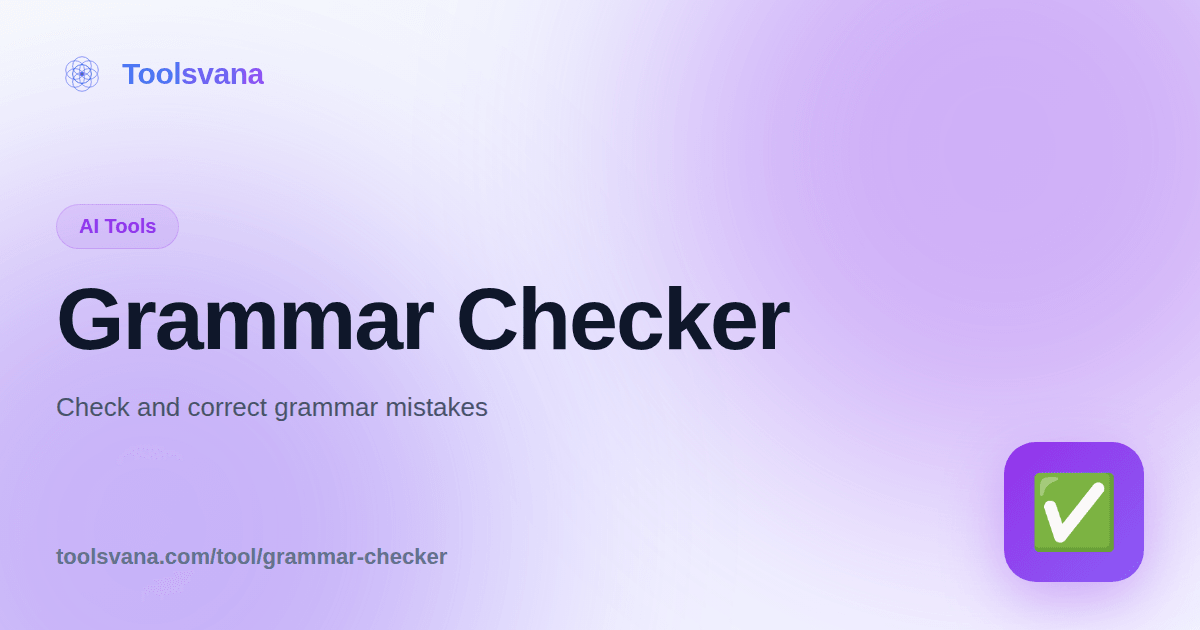 Grammar Checker - Check and Correct Grammar Online - Toolsvana
