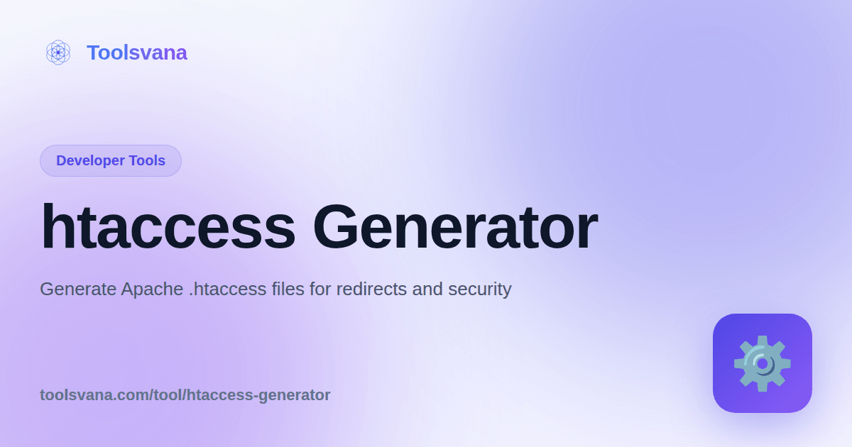 htaccess Generator - Create Apache Config Files Online - Toolsvana
