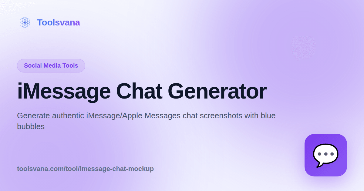 Imessage Text Generator iMessage Chat Generator - Free Online Tool - Toolsvana