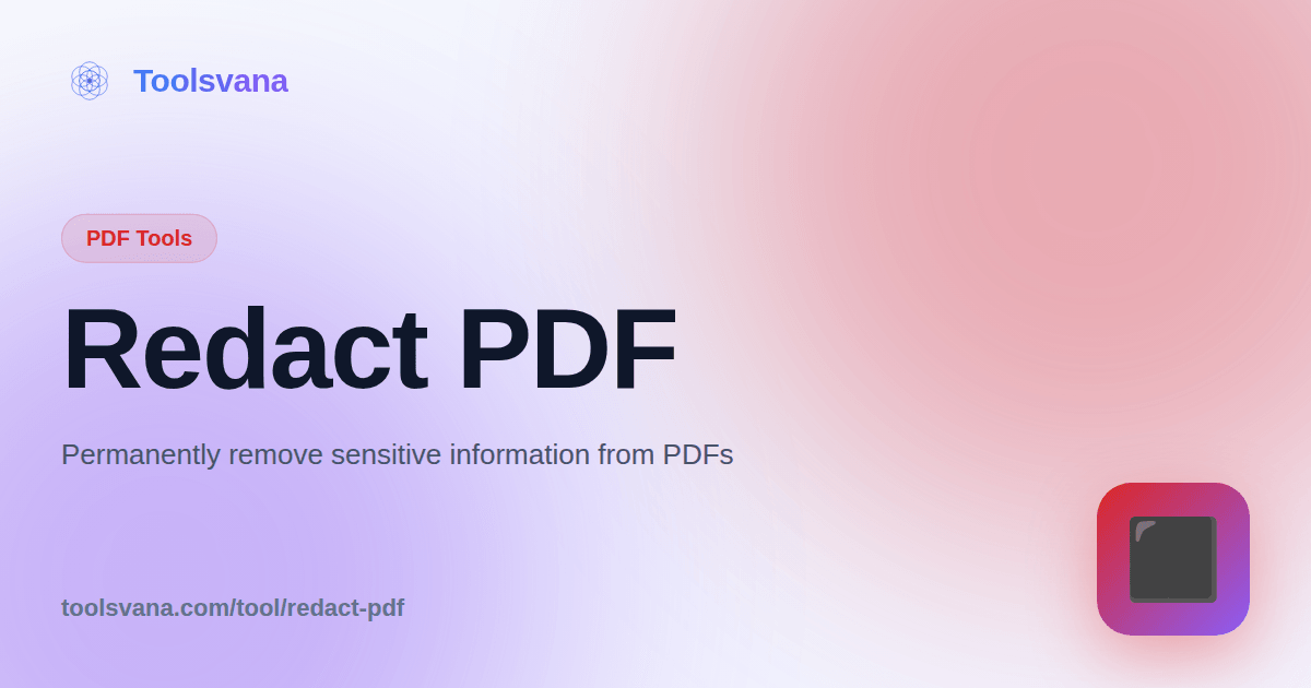 Redact PDF - Black Out Sensitive Information in PDF Online - Toolsvana