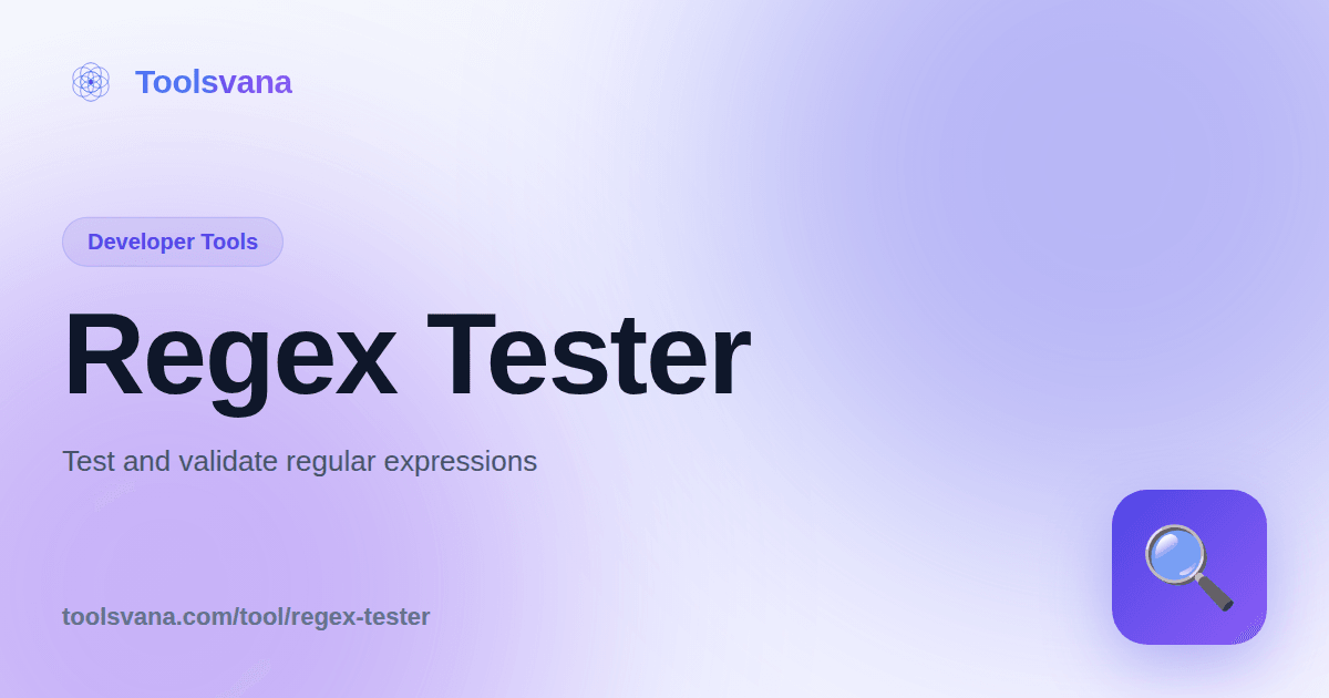 Regex Tester - Test Regular Expressions Online - Toolsvana