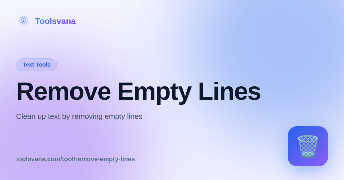 Remove Empty Lines - Clean Text Content Online - Toolsvana