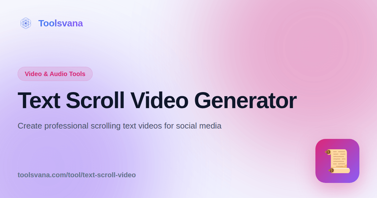 Text Scroll Video Generator - Create Professional Scrolling Text Videos ...