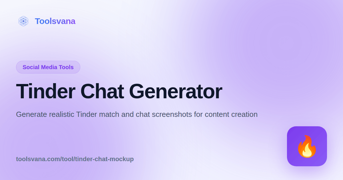 Tinder Chat Generator - Free Online Tool - Toolsvana