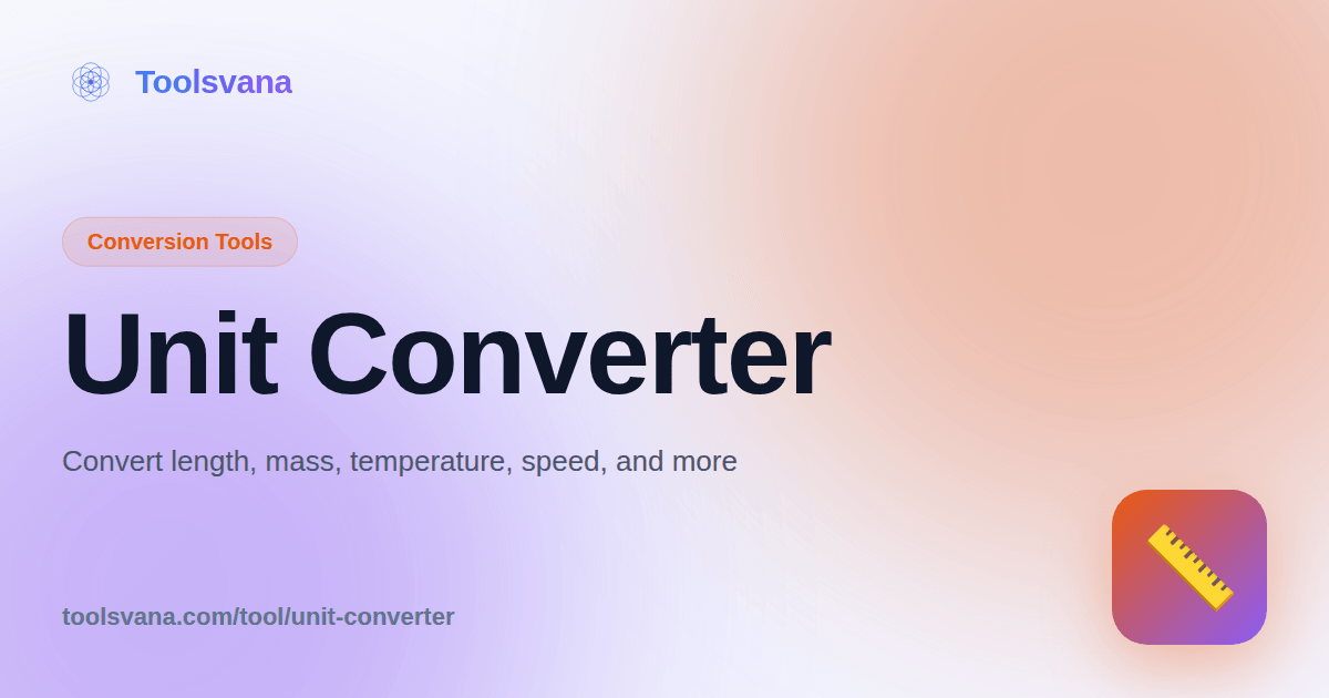 Unit Converter - Convert Length, Weight, Temperature - Toolsvana